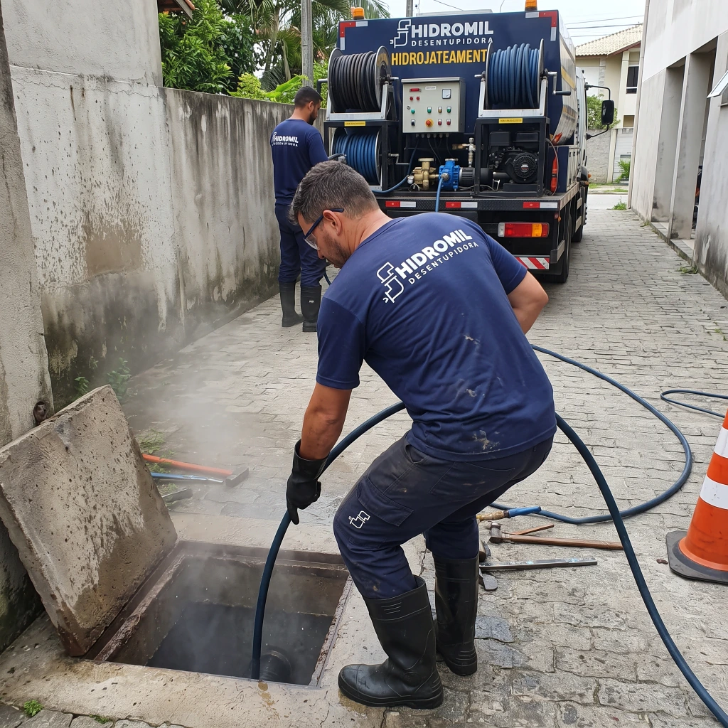 Hidrojateamento de tubulação em Palhoça
